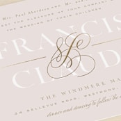 "Lovely Day" - Wedding Invitations in Rose Quartz by Leah Bisch - Close-Up