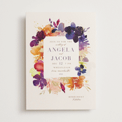 "Bouquet" - Wedding Invitations in Cream by Lori Wemple - Front