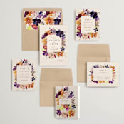 "Bouquet" - Wedding Invitations in Cream by Lori Wemple - Invitation Suite
