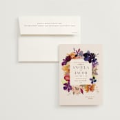"Bouquet" - Wedding Invitations in Cream by Lori Wemple - Invitation with Envelope