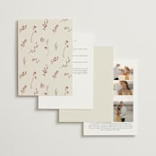 "Queen Anne's Lace" - Wedding Invitations in Creme Brulee by Jennifer Wick - Back of Card Options