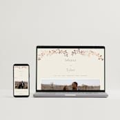 "Queen Anne's Lace" - Wedding Invitations in Creme Brulee by Jennifer Wick - FREE Wedding Website