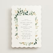 "Garden Serenity" - Wedding Invitations in Greenery by Itsy Belle Studio - Front