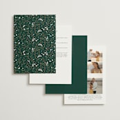 "Illuminated Storybook" - Wedding Invitations in Evergreen by Alethea and Ruth - Back of Card Options