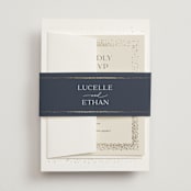 "Flicker" - Wedding Invitations in Sparkle by Pixel and Hank - Assembled with Belly Band