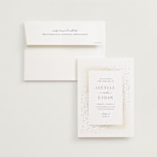 "Flicker" - Wedding Invitations in Sparkle by Pixel and Hank - Invitation with Envelope