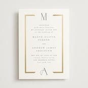 "Chisel" - Wedding Invitations in Quartz by Kristie Kern - Front