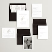 "Ampersand glam" - Wedding Invitations in Powder by Creo Study - Invitation Suite