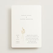 "Wildflower" - Wedding Invitations in Cotton by Jennifer Postorino - Front