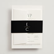 "Inventive" - Wedding Invitations in Pepper by Olivia Raufman - Assembled with Belly Band