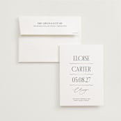 "Inventive" - Wedding Invitations in Pepper by Olivia Raufman - Invitation with Envelope