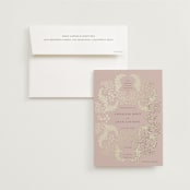 "French Train" - Wedding Invitations in Rose by Ani Somi - Invitation with Envelope