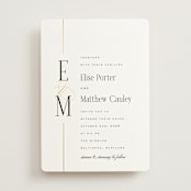 "Linear" - Wedding Invitations in Silk by Laura Hankins - Front