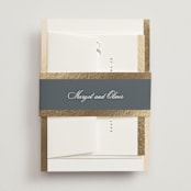 "The Ritz" - Wedding Invitations in Quartz by Kristie Kern - Assembled with Belly Band