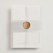 "The Ritz" - Wedding Invitations in Quartz by Kristie Kern - Assembled with Vellum Wrap and Wax Seal