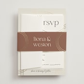 "Curves" - Wedding Invitations in Chiffon by Amy Payne - Assembled with Belly Band