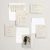 "Curves" - Wedding Invitations in Chiffon by Amy Payne - Invitation Suite