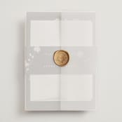 "raffiné" - Wedding Invitations in Obsidian by Benita Crandall - Assembled with Vellum Wrap and Wax Seal