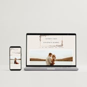 "Trailing Vines" - Wedding Invitations in Almond by Erin L. Wilson - FREE Wedding Website