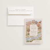 "Countryside" - Wedding Invitations in Autumnal by Paper Sun Studio - Invitation with Envelope