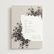 "Bouquet Toss" - Wedding Invitations in Smoke by Robert and Stella - Front