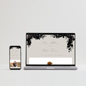"Bouquet Toss" - Wedding Invitations in Smoke by Robert and Stella - FREE Wedding Website