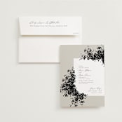 "Bouquet Toss" - Wedding Invitations in Smoke by Robert and Stella - Invitation with Envelope