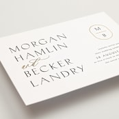 "postcard" - Wedding Invitations in Snow by Kaydi Bishop - Detail