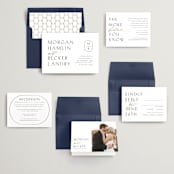 "postcard" - Wedding Invitations in Snow by Kaydi Bishop - Invitation Suite