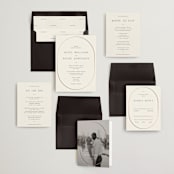 "Walnut" - Wedding Invitations in Linen by Blustery August - Invitation Suite