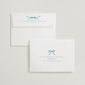 "Knightsbridge" - Wedding Invitations in Sky by Jackie Crawford - FREE Recipient Addressing