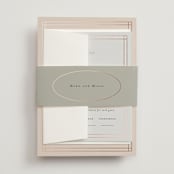 "Champagne" - Wedding Invitations in Rose by Ani Somi - Assembled with Belly Band