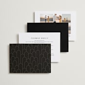 "Geometric Deco" - Wedding Invitations in Midnight by GeekInk Design - Back of Card Options