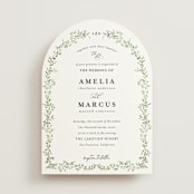 "Monogramed Arch" - Wedding Invitations in Mojito by Susan Moyal - Front
