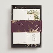 "Garden" - Wedding Invitations in Mahogany by Leah Bisch - Assembled with Belly Band