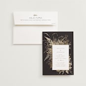 "Garden" - Wedding Invitations in Mahogany by Leah Bisch - Invitation with Envelope