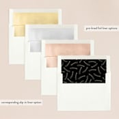 "Emerald Leaves" - Wedding Invitations in Midnight by Susan Moyal - Envelope Liner Options
