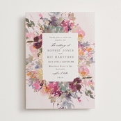 "Fleur" - Wedding Invitations in Blush by Lori Wemple - Front