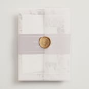 "Fleur" - Wedding Invitations in Blush by Lori Wemple - Assembled with Vellum Wrap and Wax Seal