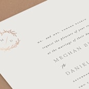 "Tradition" - Wedding Invitations in Almond by Leah Bisch - Close-Up