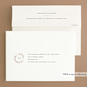 "Tradition" - Wedding Invitations in Almond by Leah Bisch - FREE Recipient Addressing