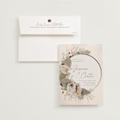"Jasmine" - Wedding Invitations in Dusk by Susan Moyal - Invitation with Envelope