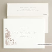 "Minimalista" - Wedding Invitations in Creme by Kristie Kern - FREE Recipient Addressing