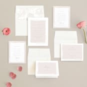 "Minimalista" - Wedding Invitations in Creme by Kristie Kern - Invitation Suite