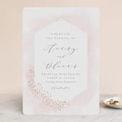 "Sparkling Champagne" - Wedding Invitations in Blush by Kristie Kern - Front