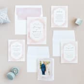 "Sparkling Champagne" - Wedding Invitations in Blush by Kristie Kern - Invitation Suite