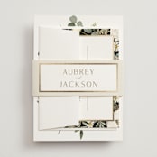 "Country Garden" - Wedding Invitations in Verdant by Susan Moyal - Assembled with Belly Band