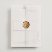 "Country Garden" - Wedding Invitations in Verdant by Susan Moyal - Assembled with Vellum Wrap and Wax Seal