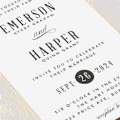 "Modern Marble" - Wedding Invitations in Cloud by Kelly Schmidt - Close-Up