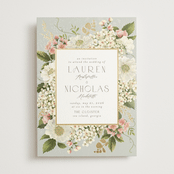 "Floral Tribute" - Wedding Invitations in Moss by Chris Griffith - Front